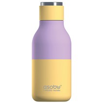 아소부 스텐 진공 보온보냉 텀블러 어반 파스텔, 파스텔 옐로우, 460ml