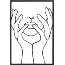 아로무드 심플라인 철제 장식품 사색, 검정