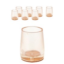 체어서퍼 얇은의자 다리용 소음방지 바닥 스크래치 방지 원형 펠트 패드 S, 투명, 8개