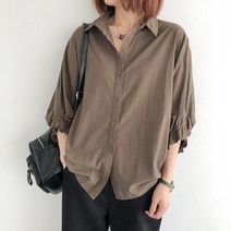 앤드스타일 여성용 셔링슬리브 언발란스 블라우스 260439