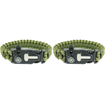 퀸즈네스트 서바이벌 로프 생존팔찌 2p, 녹색