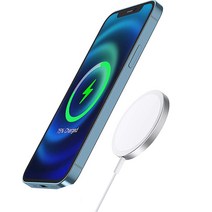 스마텍 15W 고속 맥세이프 충전기 STQC-MU1.2 1.2m, 화이트, 1개