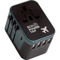에코파워탭 여행용 USB 5포트 멀티 어댑터, 1개