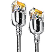 삼지 울트라 슬림 초고속 기가랜선 3m CAT6A, 블랙, 1개