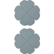 아리코 네잎클로버 실리콘 냄비받침, 블루, 2개