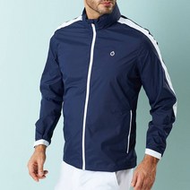 선덜랜드 남성용 SOS 올심실 프린트 골프 방수 레인자켓 16051WR03, 네이비