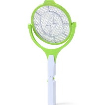 테르톤 초강력 전기 건전지식 360도 미니 회전모기채 SIK-F1, 그린