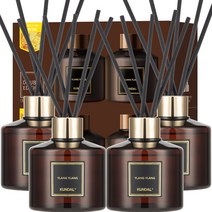 쿤달 퍼퓸 디퓨저 200ml x 4p + 섬유스틱 20p 세트, 일랑일랑향, 1세트