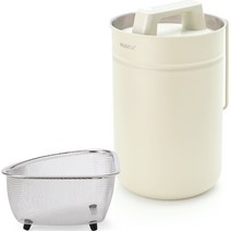 리본제이 무디타 진공 음식물 쓰레기통 2.8L + 바로 쏙 바스켓, 아이보리(쓰레기통)