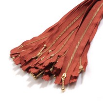 YKK 금색 지퍼 1 15cm, 브릭, 25개