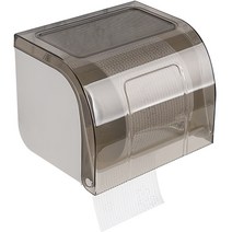 생활공식 접착식 방수 핸드폰거치 휴지걸이, 화이트 + 블랙, 1개
