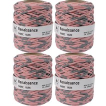 yarna 패브릭얀 르네상스 뜨개실 500g, 24 연핑 + 연회, 4개