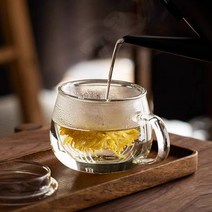 잇어스 내열유리 티머그 유리찻잔 400ml, 투명, 1개