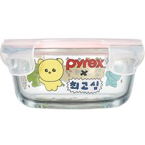 파이렉스 최고심 4면 원형 밀폐용기 400ml, 1개, 단품