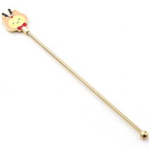 버터 크리스마스 홀리졸리 버터군 스테인리스 머들러, 옐로우, 1개