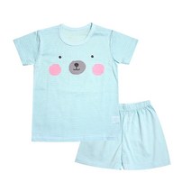 올챙이 아동용 곰 5부 반팔 여름 실내복 상하세트