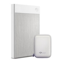 씨게이트 BACKUP PLUS ULTRA TOUCH 외장하드 STHH1000402 + 파우치 + 데이터복구 서비스, 1TB, 화이트