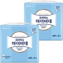 크리넥스 마이비데 클린케어 화장실용 물티슈 캡형, 46매, 8팩