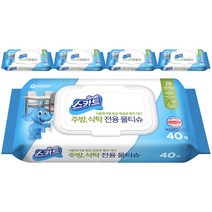 스카트 주방 식탁 전용 물티슈 40매, 5개