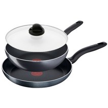 테팔 티타늄 익스피리언스 후라이팬 3종세트, 그레이, 프라이팬 32cm + 볶음팬 28cm + 유리뚜껑 28cm