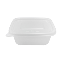 투고팩 사각 죽 일회용용기 + 뚜껑 세트 400ml G-400, 1개, 50세트