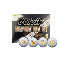 볼빅 VS4 캐릭터 골프공 A 4피스, 화이트, 1세트