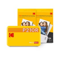 코닥 미니 2 레트로 휴대용 포토프린터 옐로우 + 카트리지 60p 세트, P210R(옐로우)