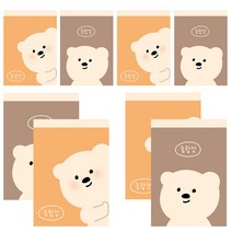 아트모아 문곰 뜯어쓰는 종합장 50매 8권, 혼합색상, 1세트
