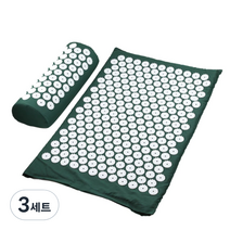지압매트 + 베개 세트, 그린, 3세트