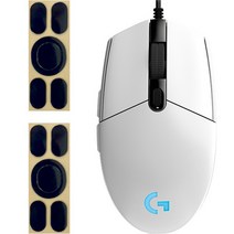 로지텍 G102 2세대 LIGHTSYNC 게이밍 유선 마우스 MU0054   마우스 피트 2p, 화이트(마우스)