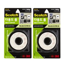 3M 스카치 다용도 폼 양면 테이프 24mm x 1.5m, 2개입