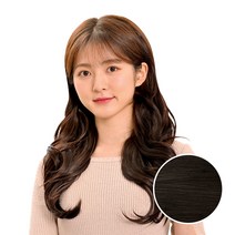 벨리음 벨크로 붙임머리피스 세미글램 웨이브, NB (내추럴블랙), 5피스