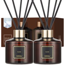 쿤달 퍼퓸 디퓨저 200ml 2개 + 섬유스틱 10개, 블랑향, 1세트