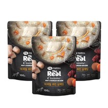하림펫푸드 더리얼 퀴진 강아지 습식파우치, 삼계탕, 100g, 3개