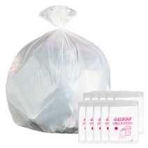 애니돌 배접 분리수거 쓰레기 비닐봉투 유백, 80L, 200매