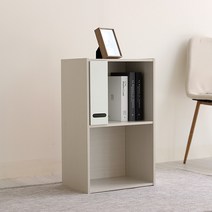 아이리스 2단 높은형 공간박스 책장 CX-2F, 오프화이트