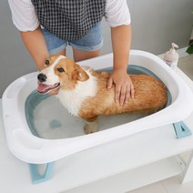 블럭마트 반려동물 심플 욕조, 블루, 1개
