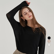 Afinar 릴렉스핏 쿨터치 보트넥 여름 니트