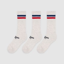 리복 클럽 쿠션 크루삭스 3켤레 세트, 멜란지그레이