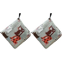 라페조 폴딩 시장가방 휴대용 에코백 패턴캣츠, 2개입