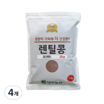 대한농산 렌틸콩, 2kg, 4개