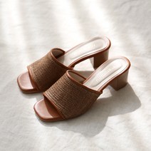 단골언니 여성용 라탄 뮬 슬리퍼 6cm