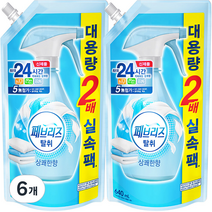 페브리즈 섬유탈취제 상쾌한향 리필, 640ml, 6개