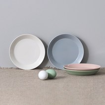 보울보울 어반데일리 디저트플레이트 접시 18cm, 4개, 리넨화이트 + 쉬폰핑크 + 애플그린 + 프렌치그레이 접시4p, 리넨화이트,쉬폰핑크,애플그린,프렌치그레이