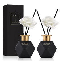 코코도르 블랙골드 에디션 디퓨저 200ml x 2개 + 비누꽃 스틱 2개, 퓨어코튼
