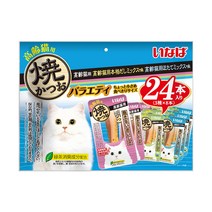 이나바 고양이 야끼가츠오, 시니어용 버라이어티 (QSC-245), 24입