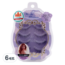 미슈블루밍 퓨어라인엄 속눈썹 4쌍, 1호 퓨어리치, 6세트