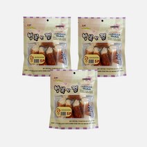 행복한껌 중소형견 간식 왕연어사사미껌 5p, 연어맛, 3개입