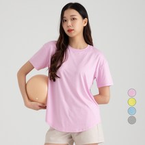 캐럿 여성용 쿨링 리사이클 릴렉스 핏 반팔 티셔츠