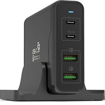 주파집 MAX 140W 듀얼 PD PPS 그램 / 맥북 / 아이패드 초고속 멀티 충전기 HC03, 블랙, 1개